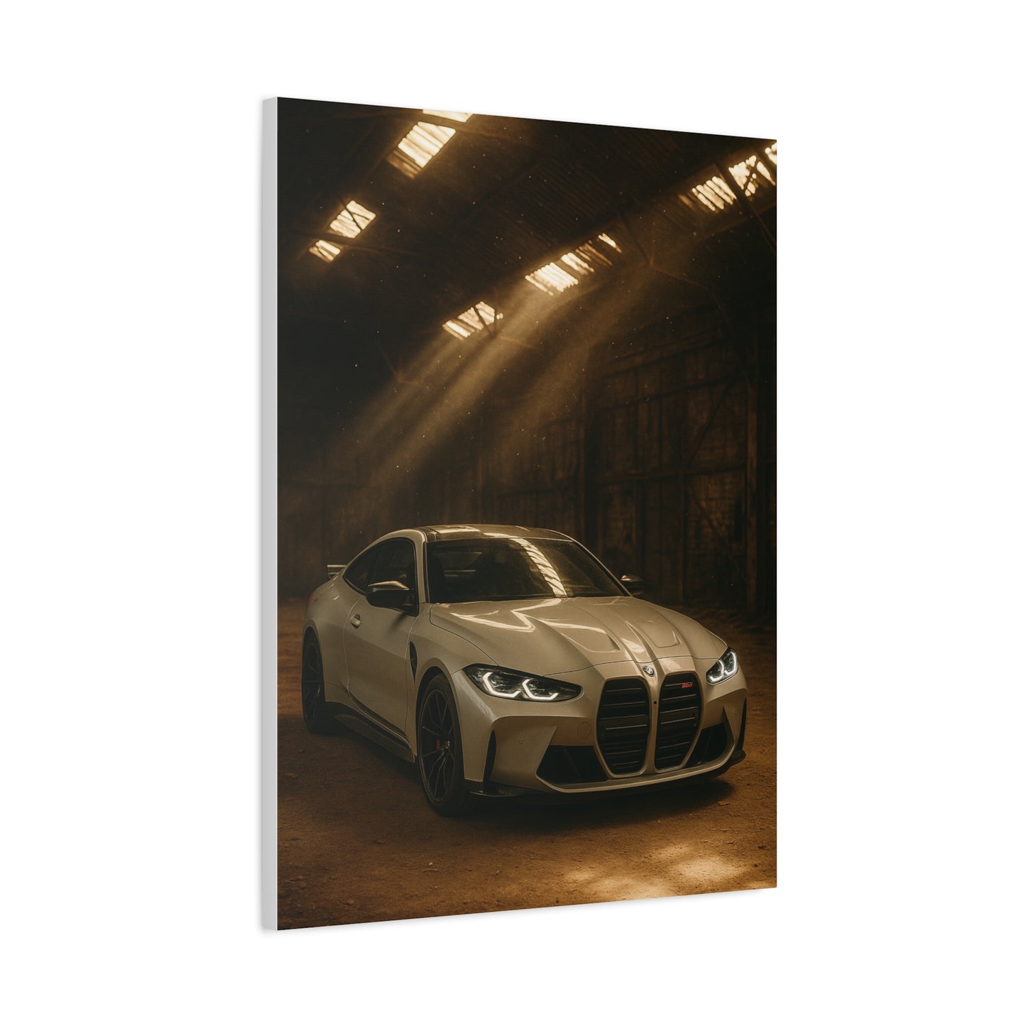 Canvas Print BMW Stored Away in a Barn