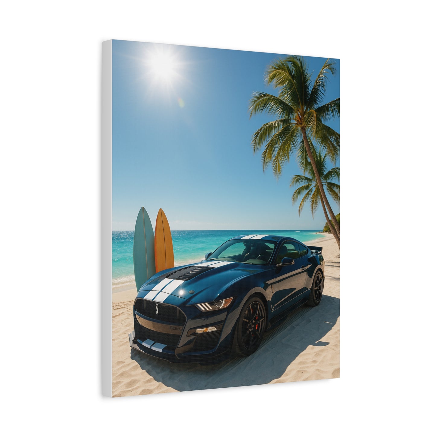 Canvas Print - Ford Shelby GT500 Beach Scene