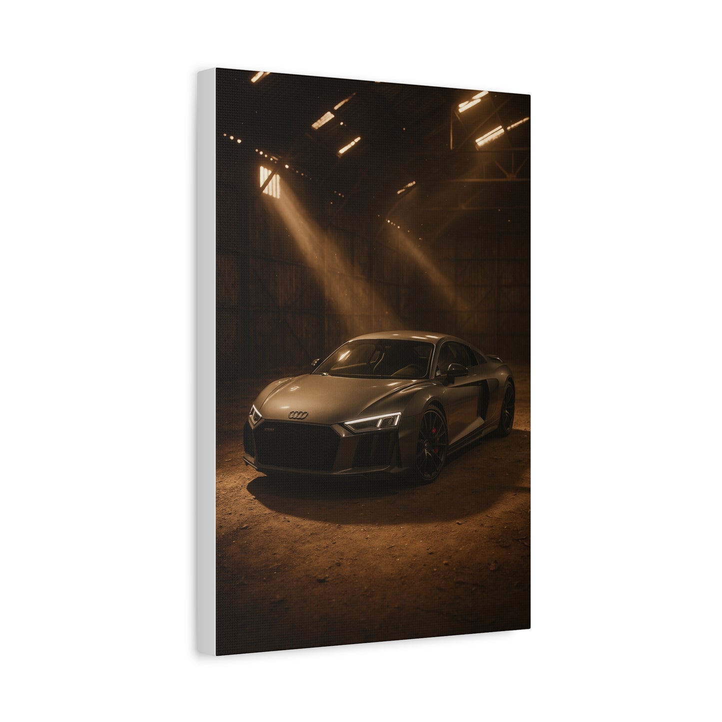 Canvas Art Print - Audi R8 in Barn