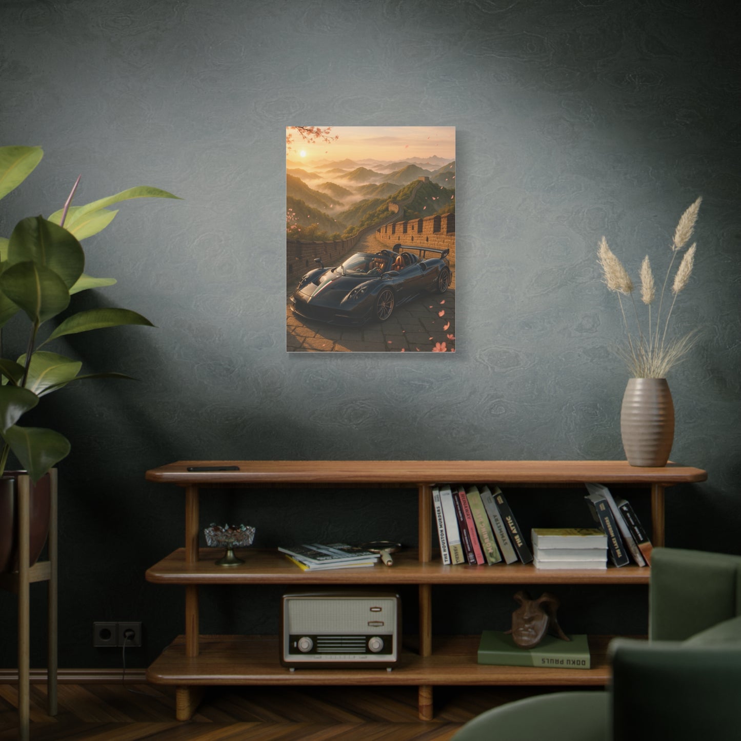 Canvas Wall Art - Pagani Huayra BC Roadster Chilling in Space