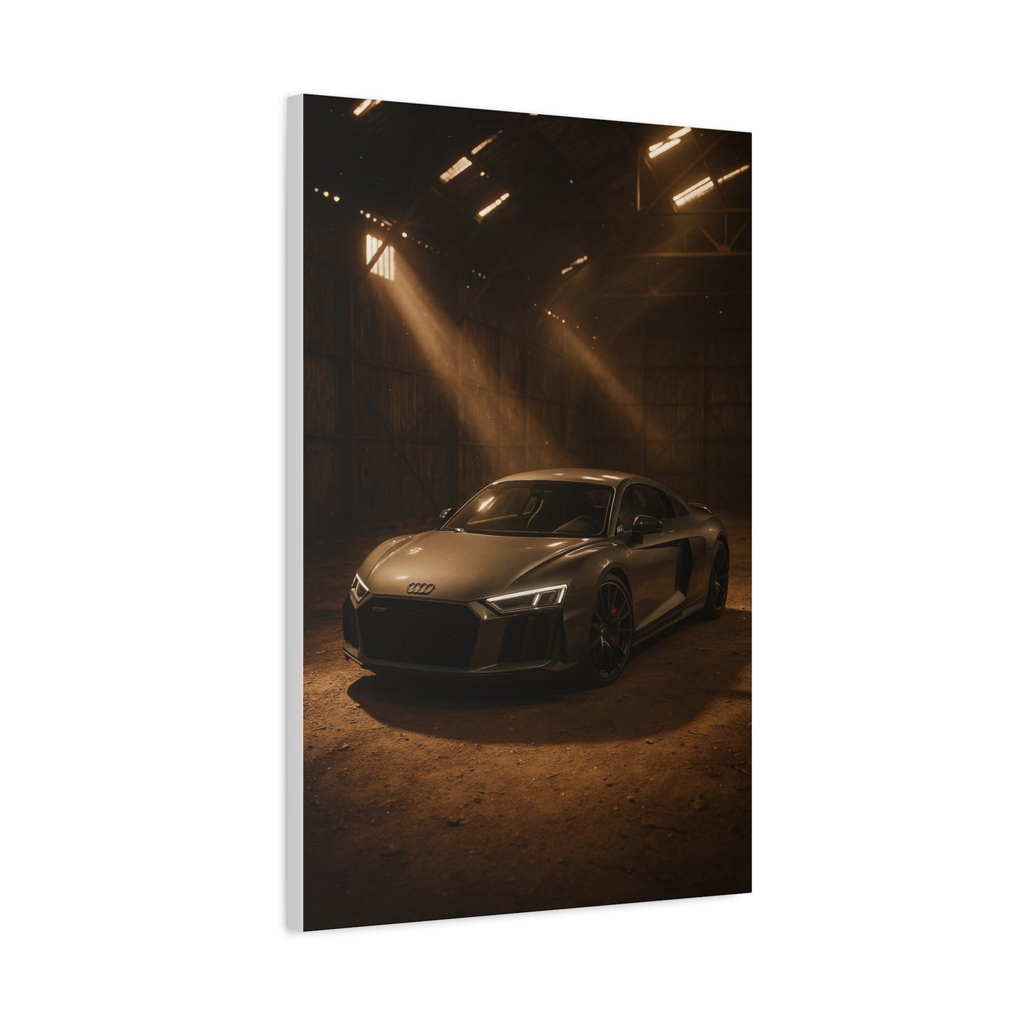 Canvas Art Print - Audi R8 in Barn