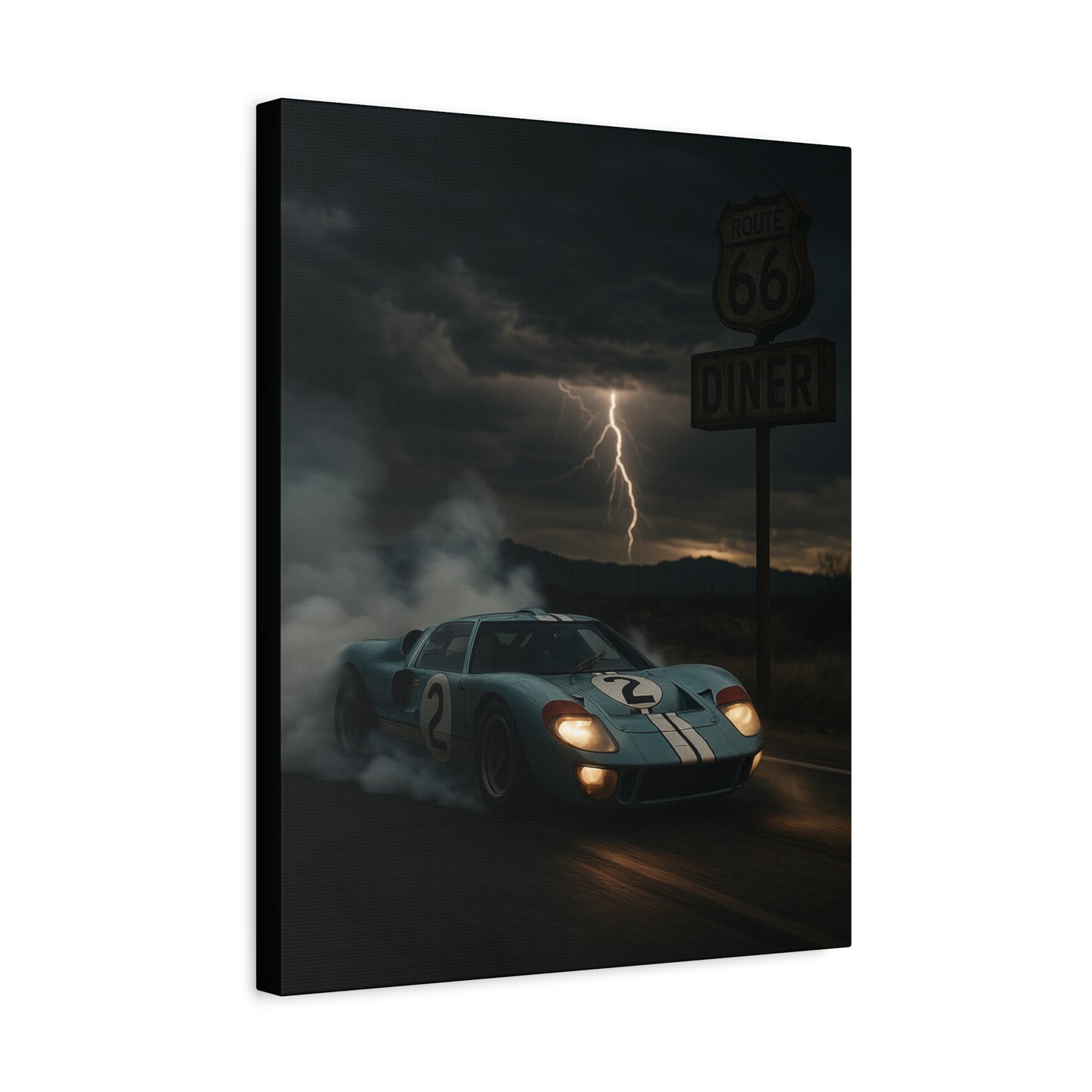 Canvas Print - Ford GT40 Doing a Burnout