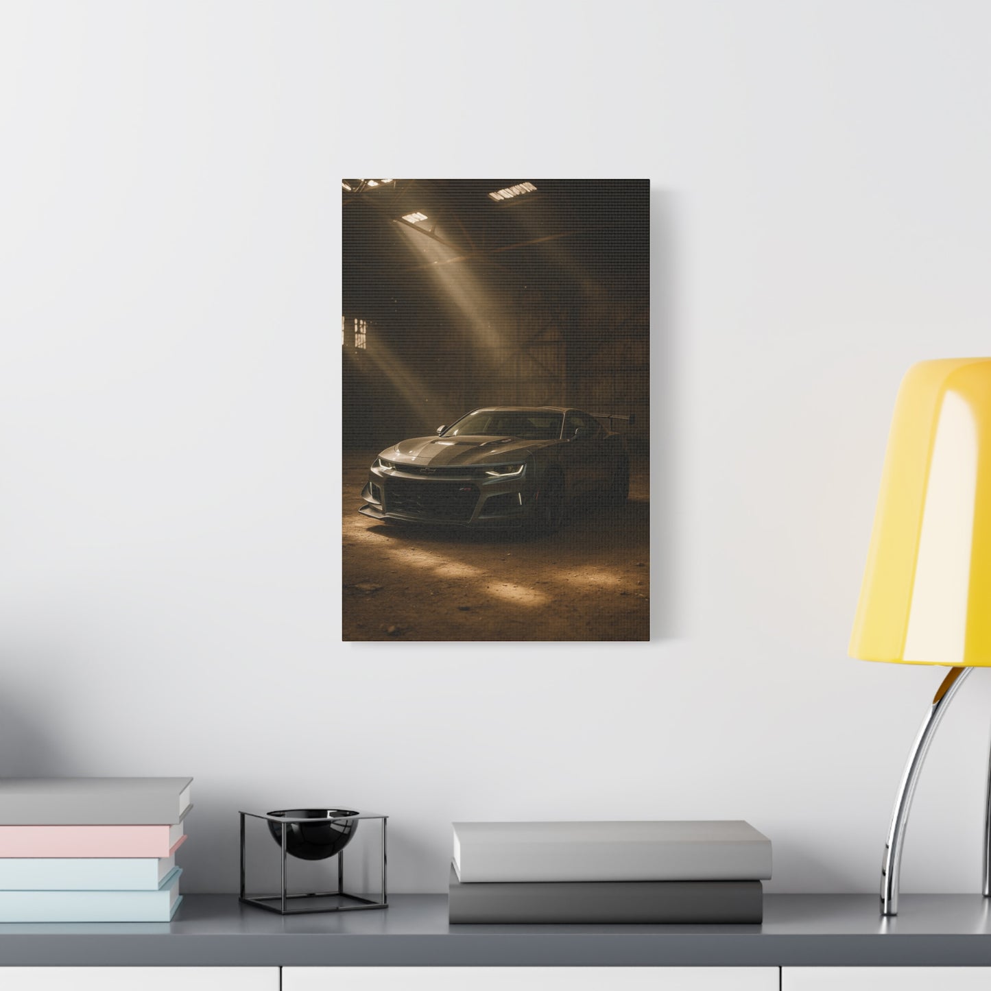 Canvas Print - Chevrolet Camaro in Barn
