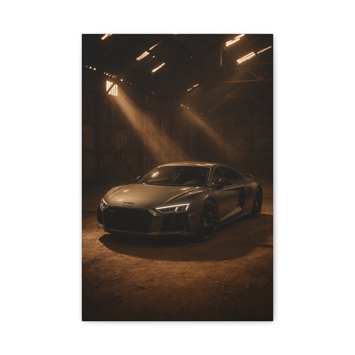 Canvas Art Print - Audi R8 in Barn