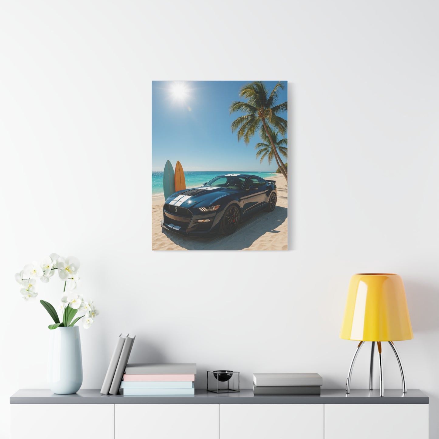 Canvas Print - Ford Shelby GT500 Beach Scene