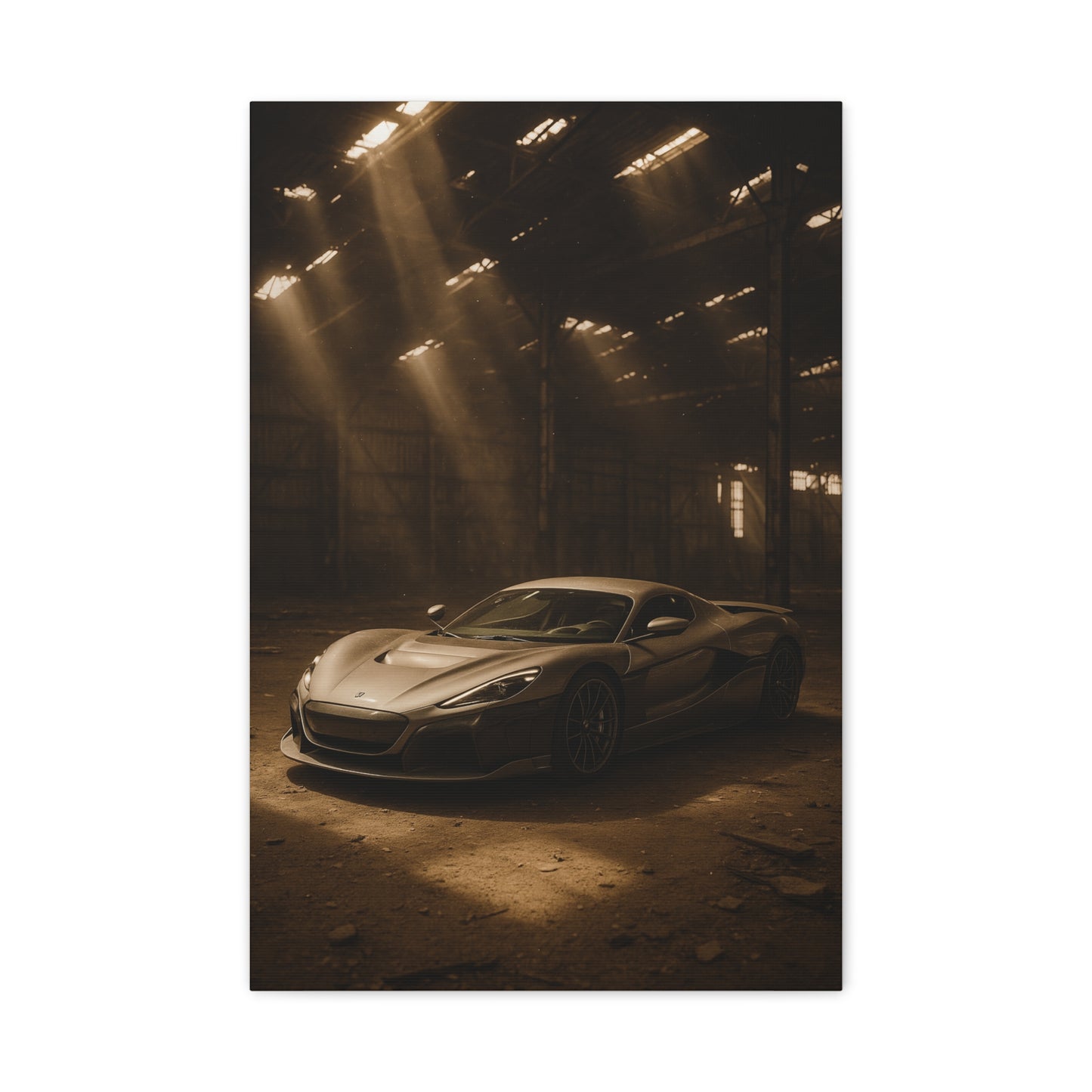 Canvas Art - Rimac Nevera in a Dusty Barn