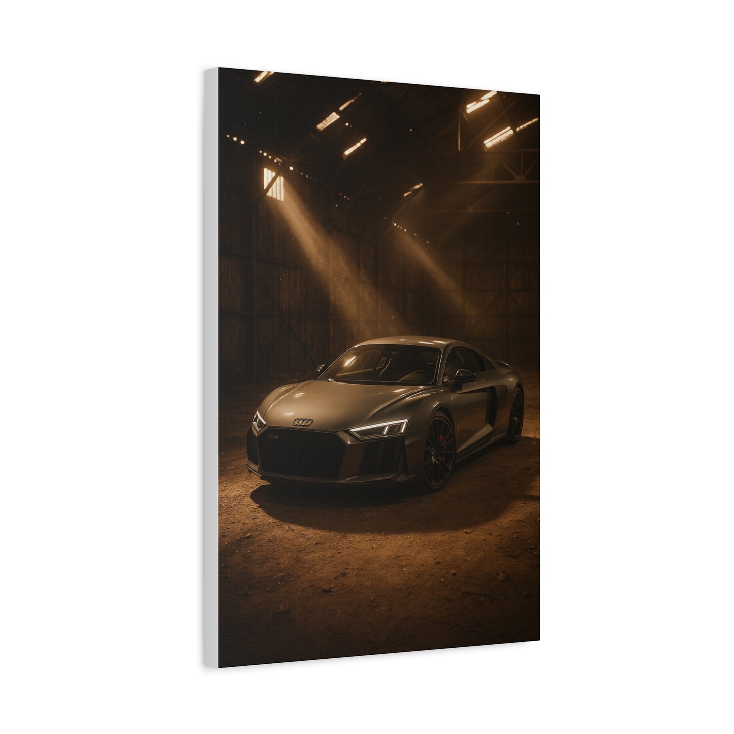 Canvas Art Print - Audi R8 in Barn