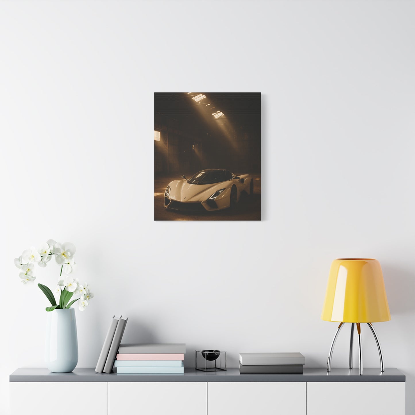 Canvas Print - SSC Tuatara in a dusty barn Wall Art
