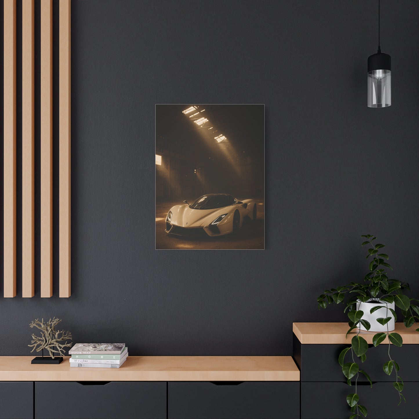 Canvas Print - SSC Tuatara in a dusty barn Wall Art