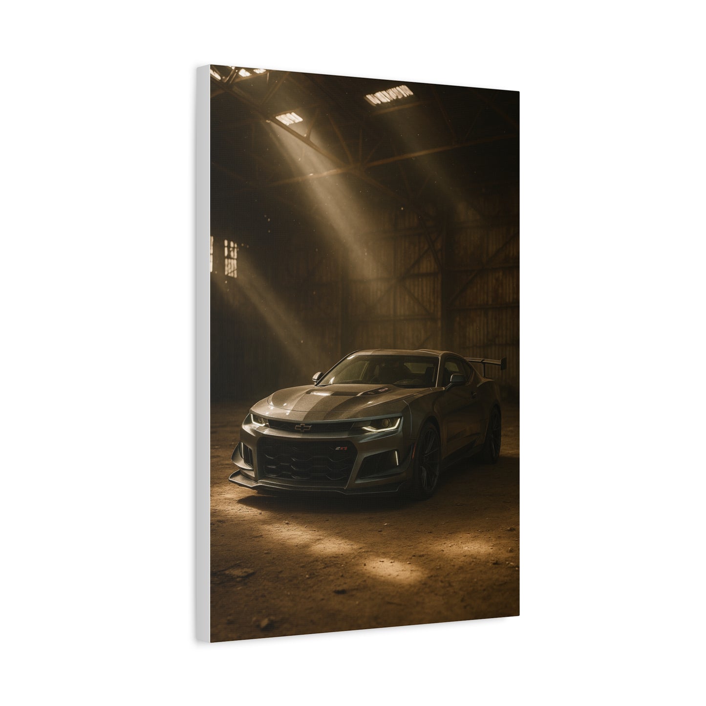 Canvas Print - Chevrolet Camaro in Barn