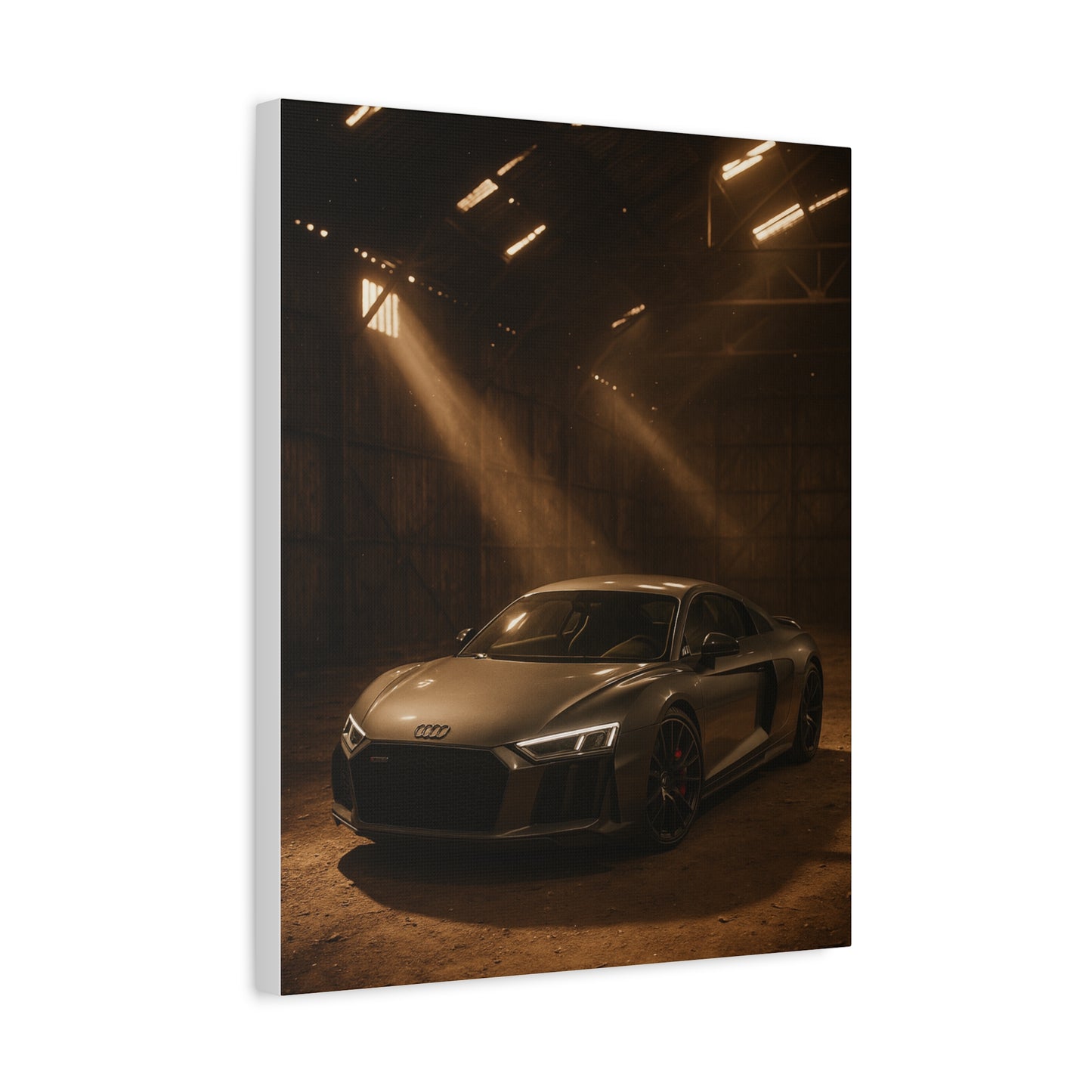 Canvas Art Print - Audi R8 in Barn