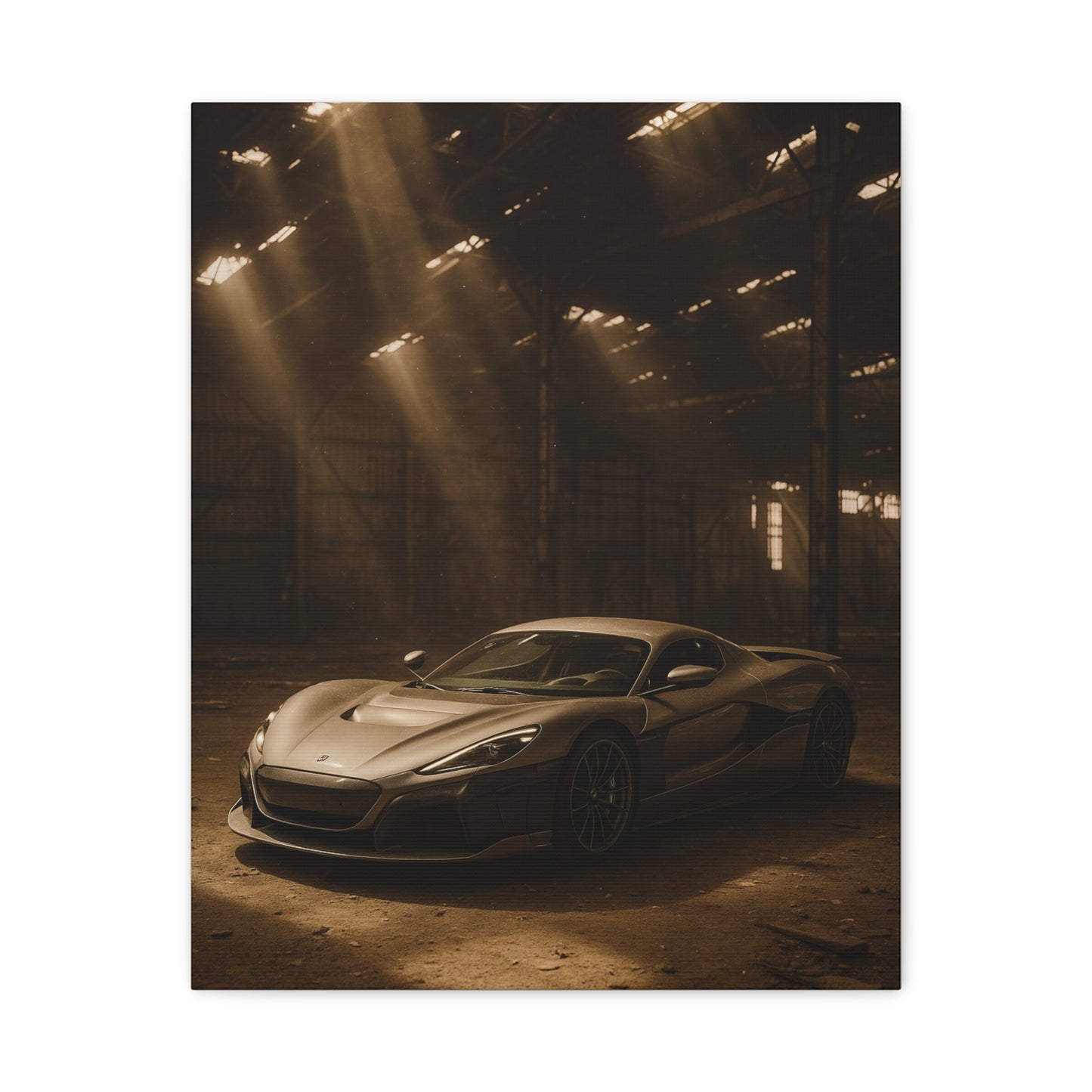 Canvas Art - Rimac Nevera in a Dusty Barn