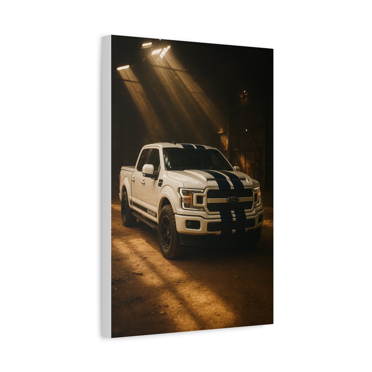 Canvas Print - Ford Shelby F-150 stored in a barn
