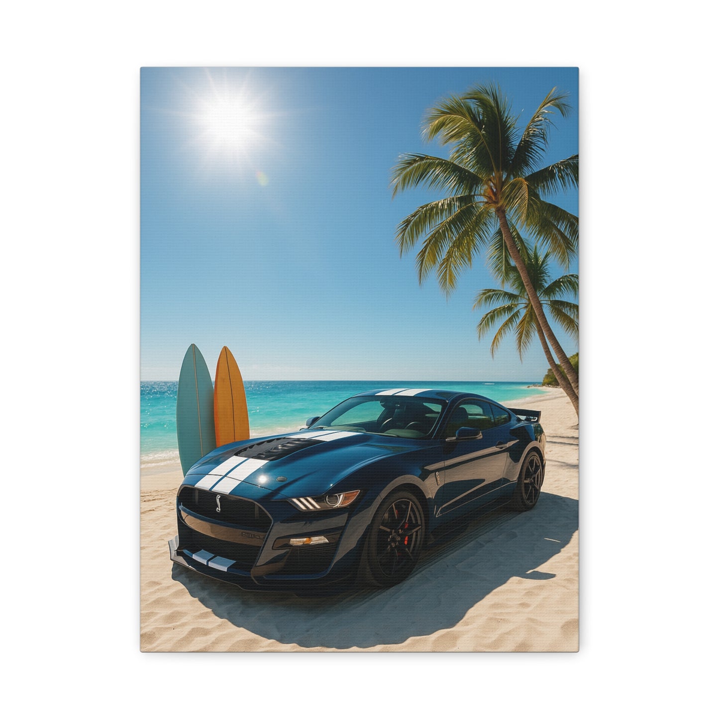 Canvas Print - Ford Shelby GT500 Beach Scene