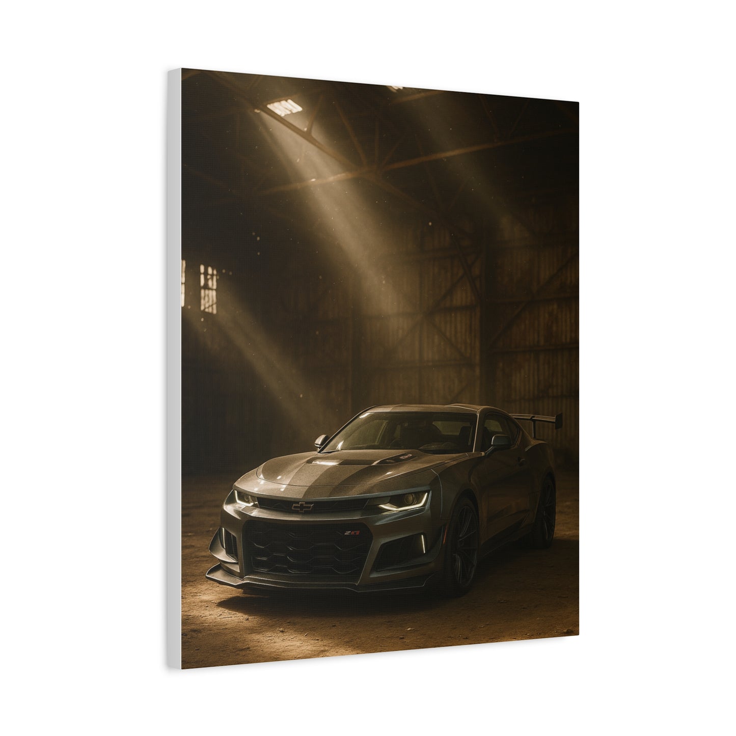 Canvas Print - Chevrolet Camaro in Barn