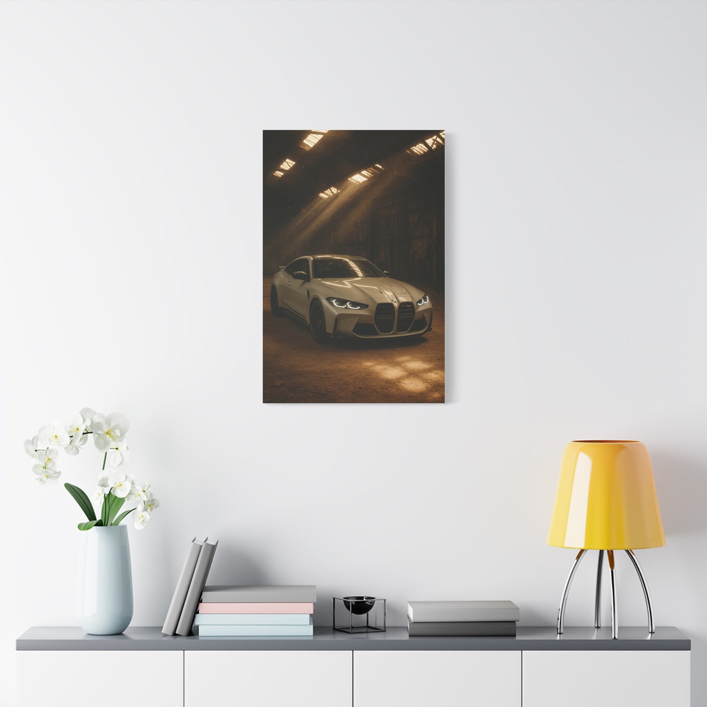 Canvas Print BMW Stored Away in a Barn