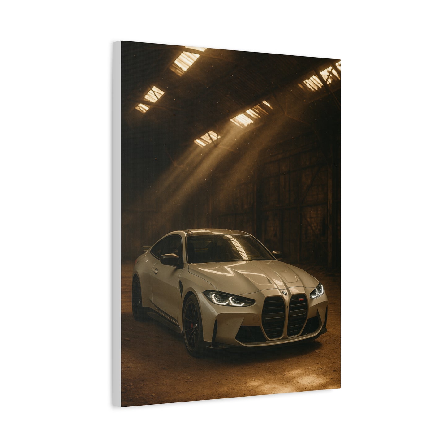 Canvas Print BMW Stored Away in a Barn