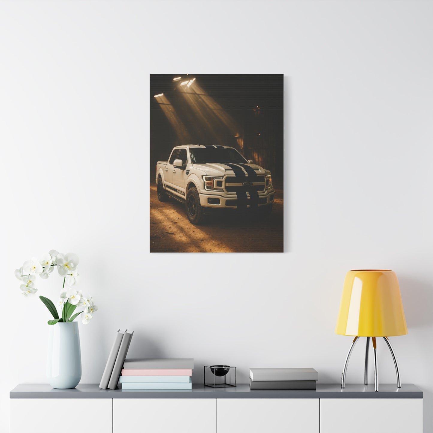Canvas Print - Ford Shelby F-150 stored in a barn