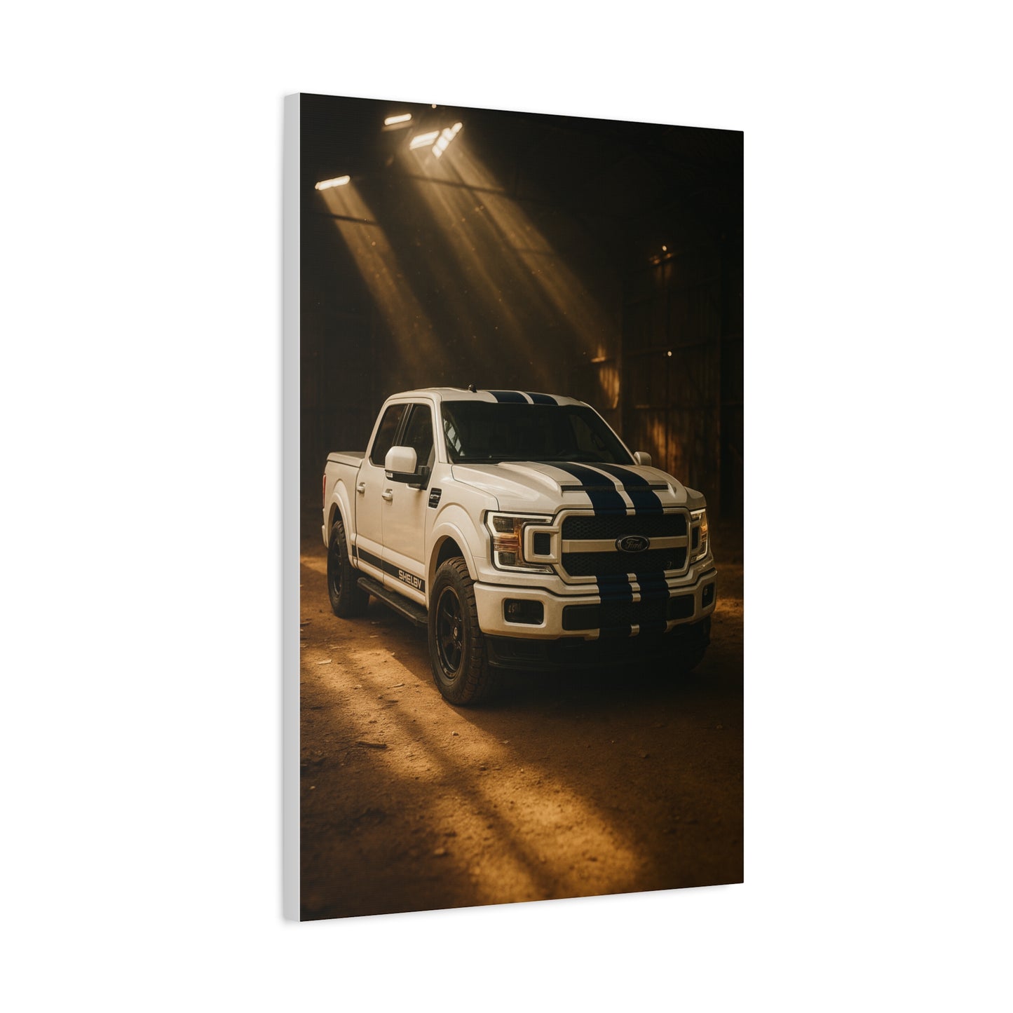 Canvas Print - Ford Shelby F-150 stored in a barn