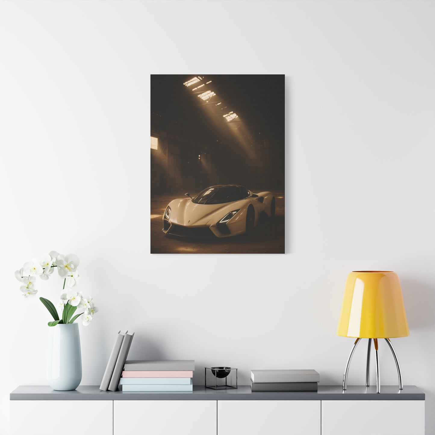 Canvas Print - SSC Tuatara in a dusty barn Wall Art