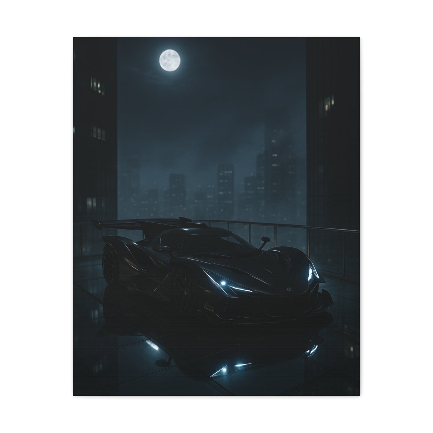 Canvas Print - Apollo IE Chilling on Skyscraper at Midnight