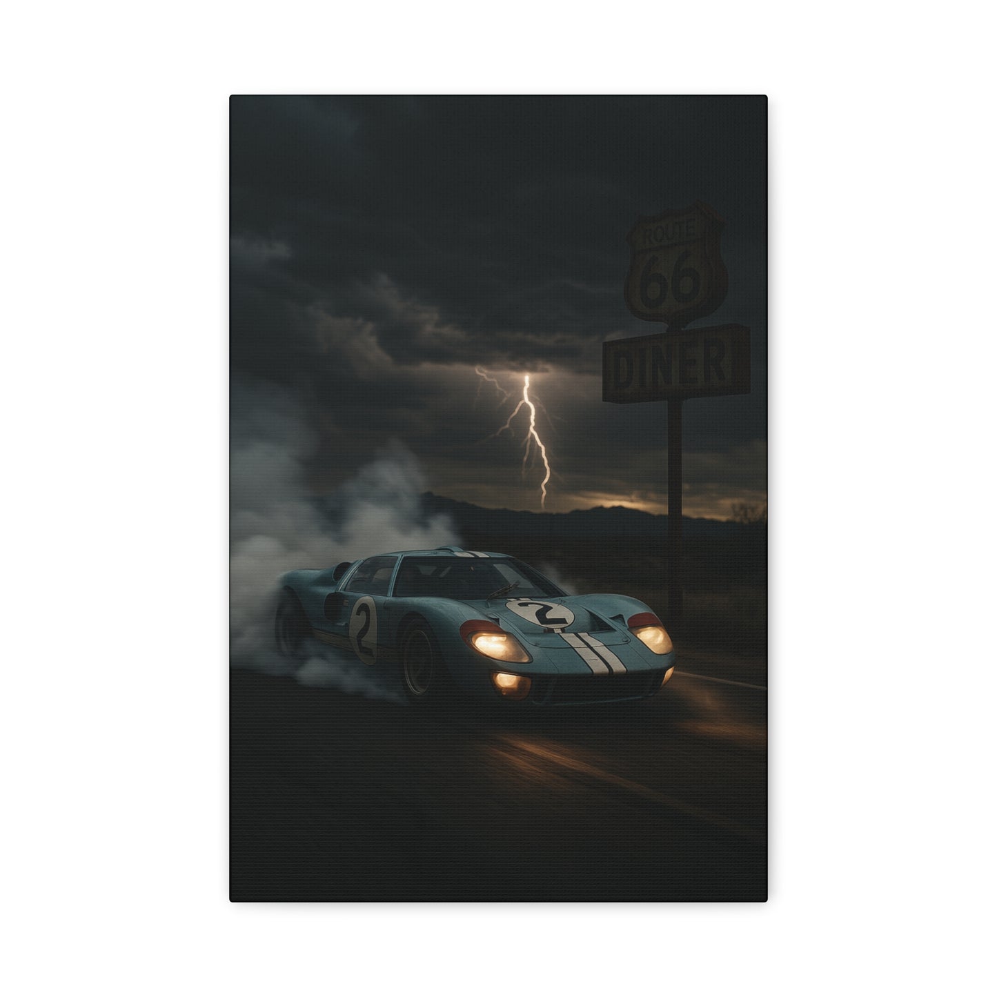 Canvas Print - Ford GT40 Doing a Burnout