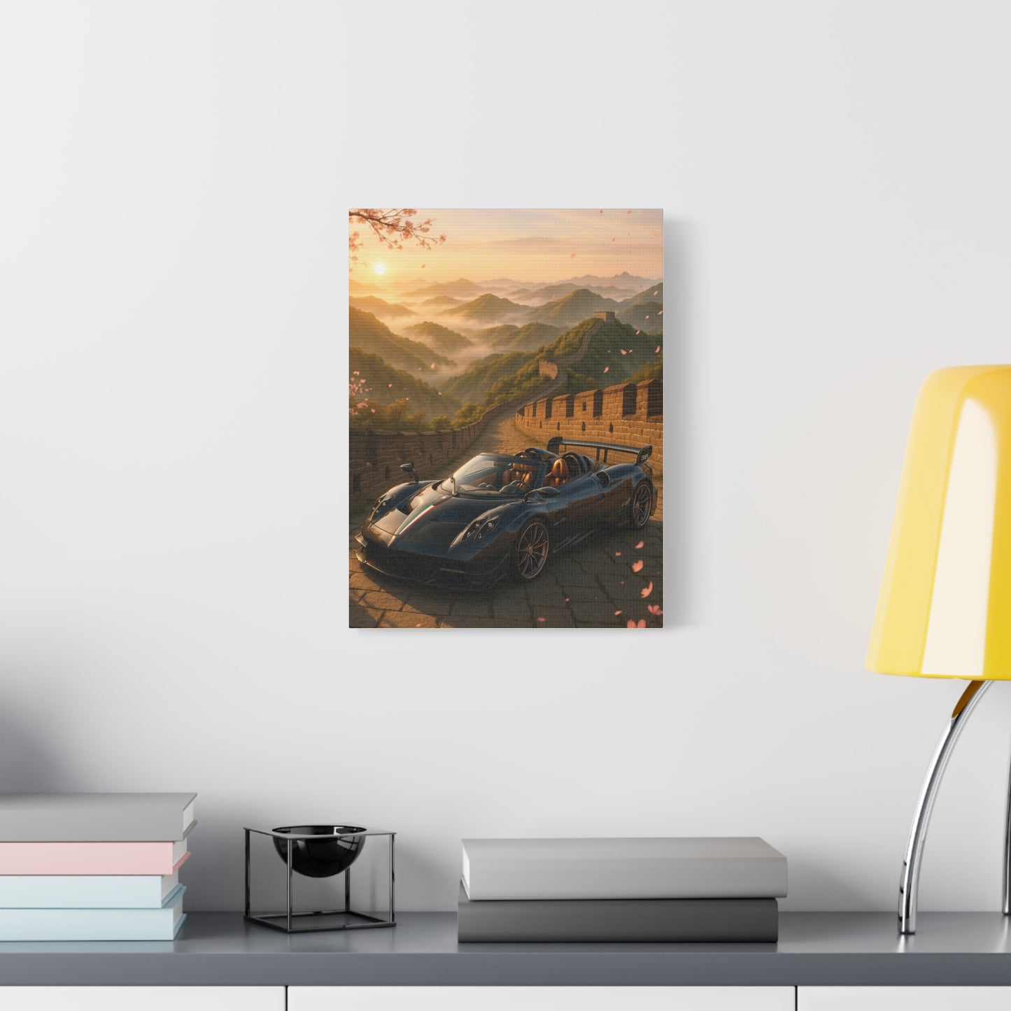 Canvas Wall Art - Pagani Huayra BC Roadster Chilling in Space