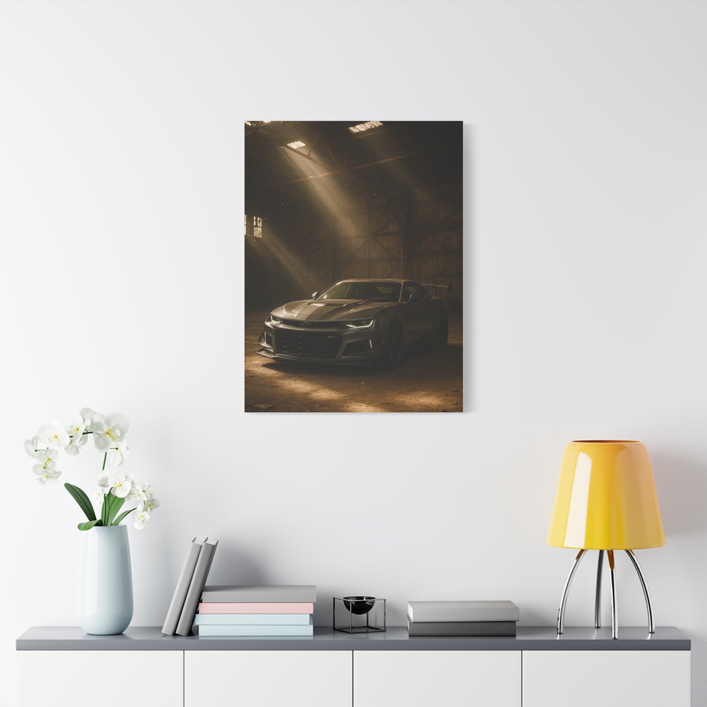 Canvas Print - Chevrolet Camaro in Barn