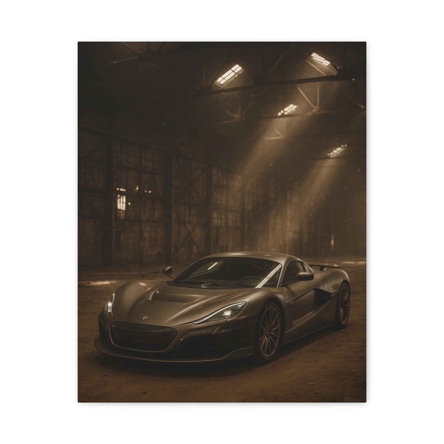 Canvas Art - Rimac Nevera in a Dusty Barn