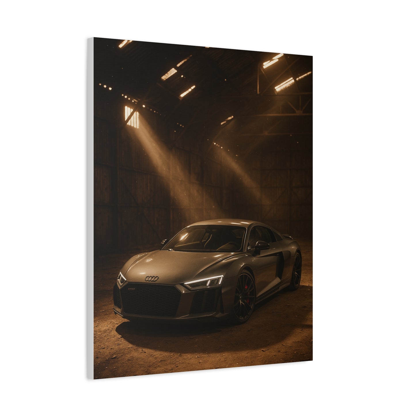 Canvas Art Print - Audi R8 in Barn
