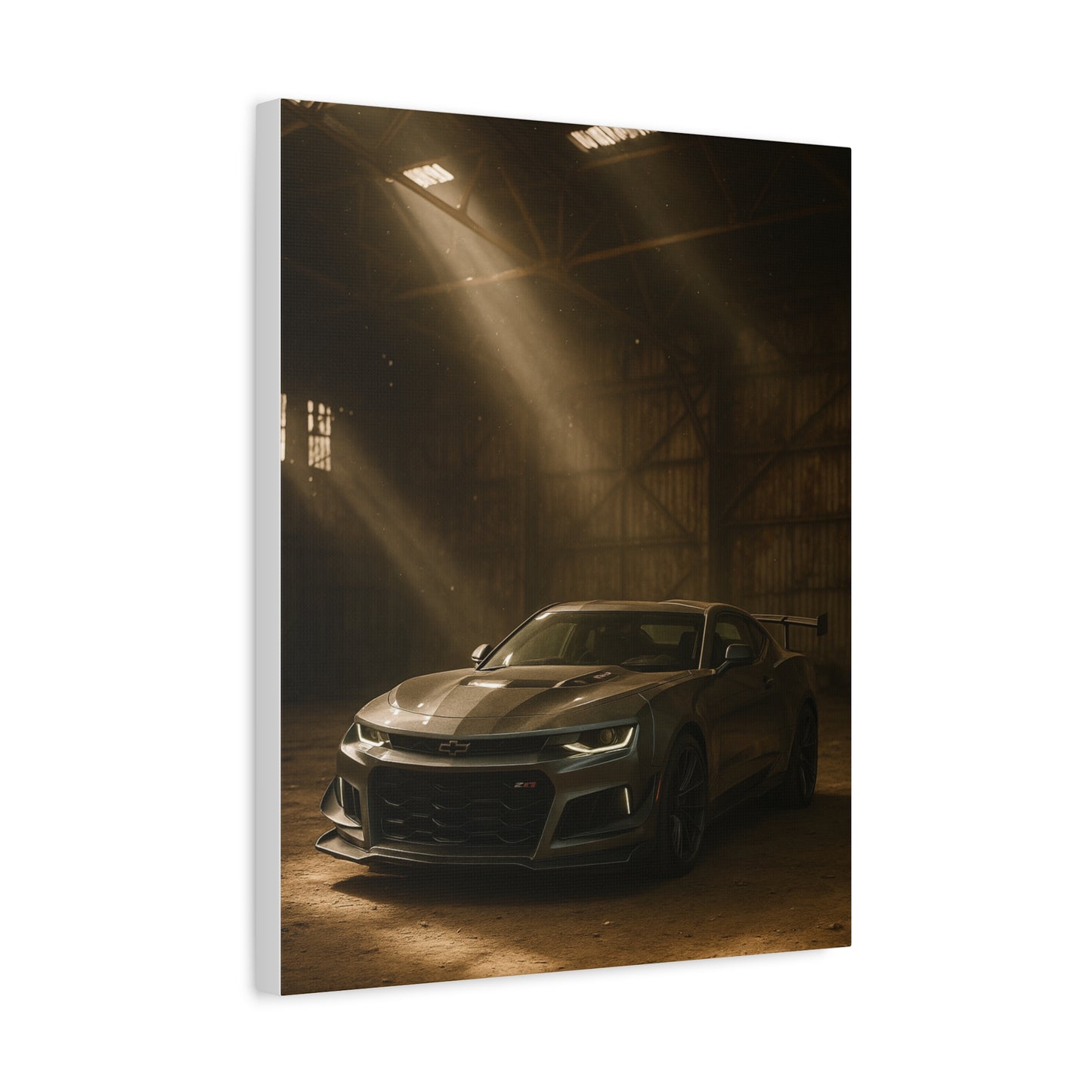Canvas Print - Chevrolet Camaro in Barn