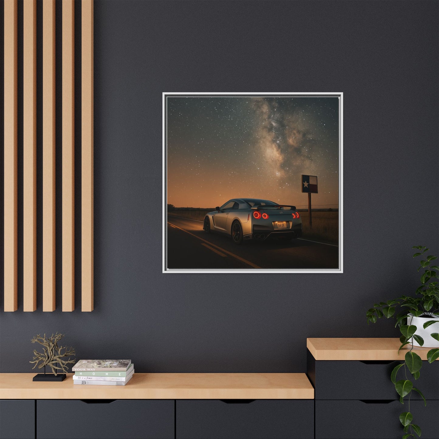 Canvas Print - Nissan GTR R35 Under Night Sky