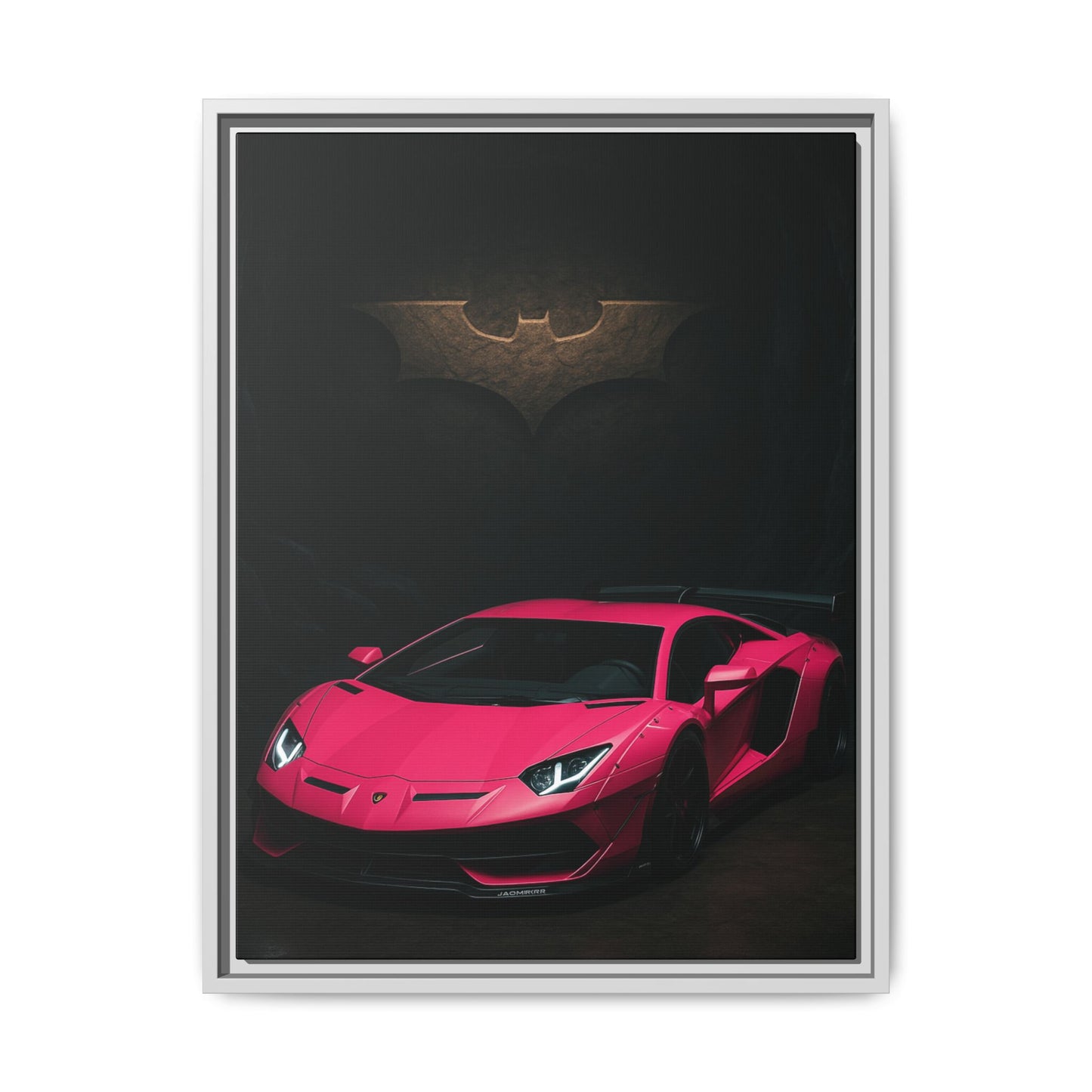 Pink Liberty Walk Wide Body Lamborghini Aventador Matte Canvas Framed