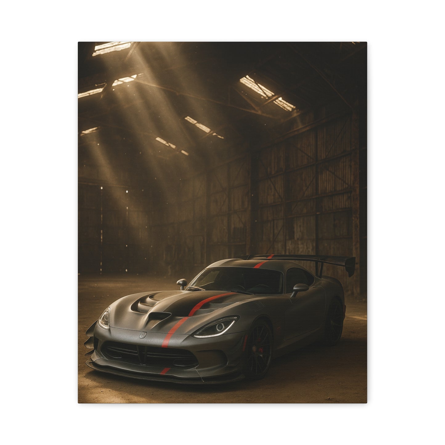 Canvas Print Dodge Viper ACR Vintage Car in Barn