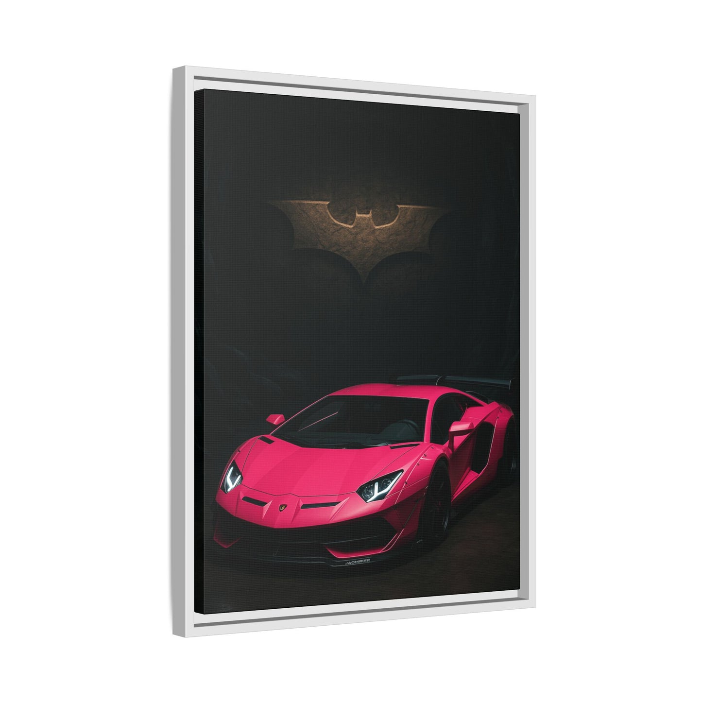 Pink Liberty Walk Wide Body Lamborghini Aventador Matte Canvas Framed