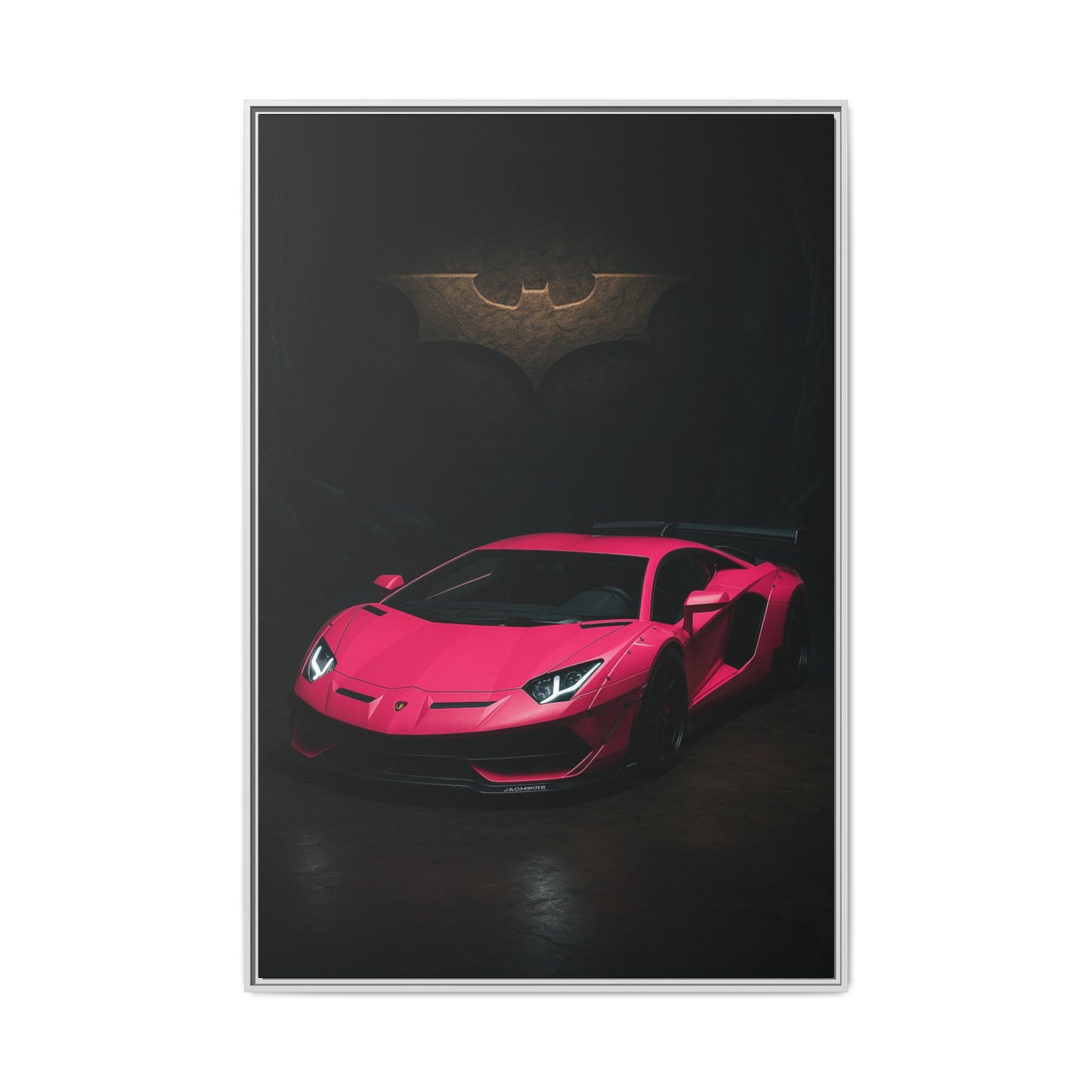 Pink Liberty Walk Wide Body Lamborghini Aventador Matte Canvas Framed
