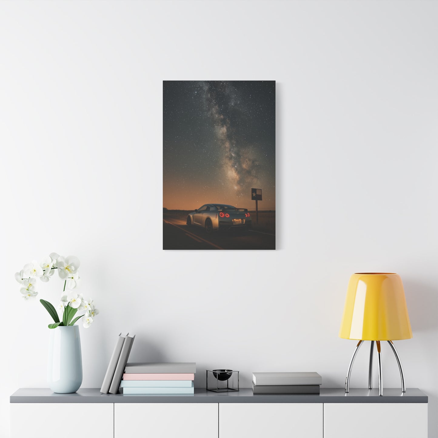 Canvas Print - Nissan GTR R35 Under Night Sky