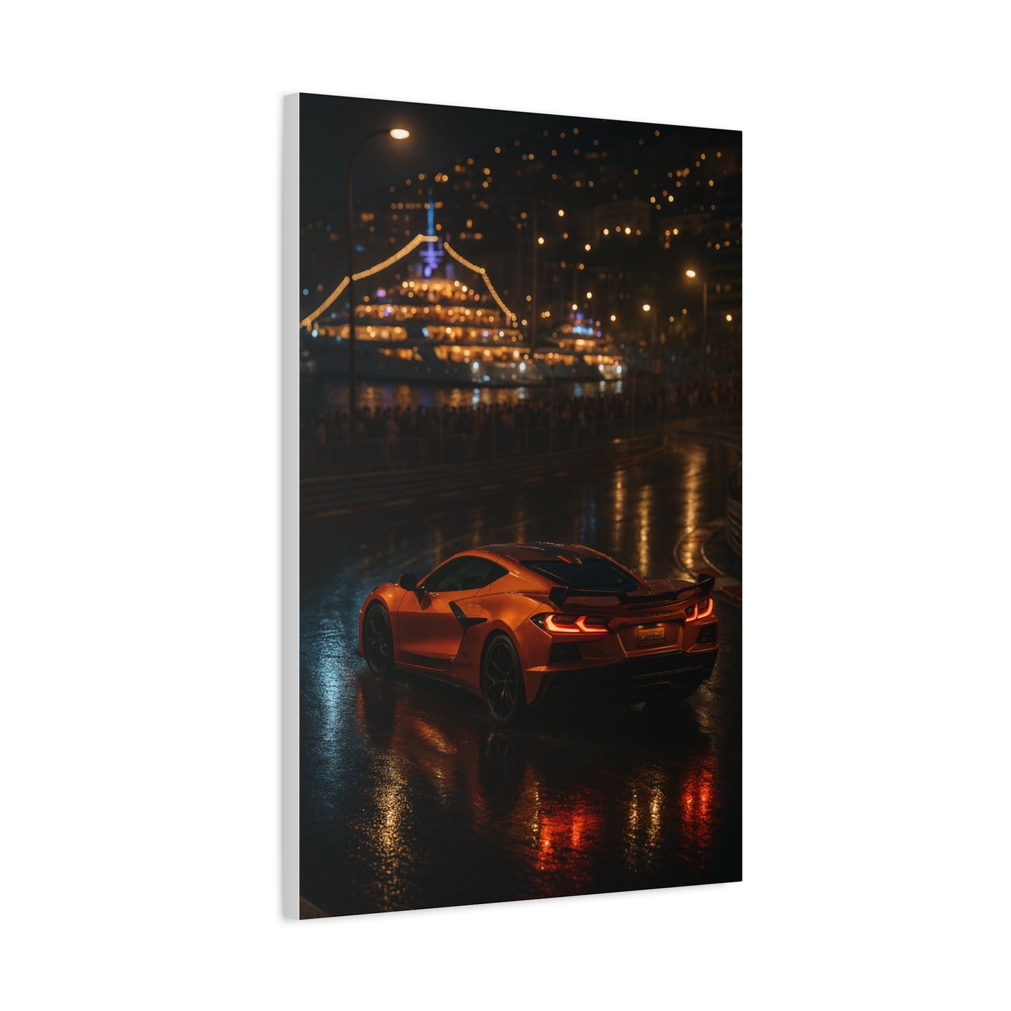 Canvas Print - Corvette C8 Hairpin Turn in Monaco