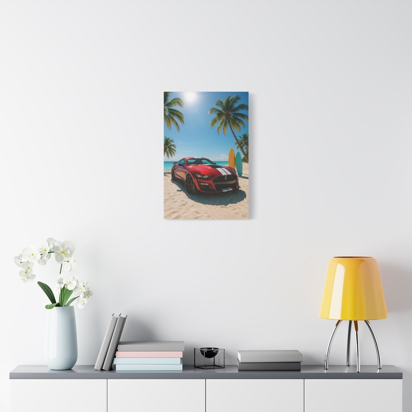 Canvas Print - Ford Shelby GT500 Beach Scene