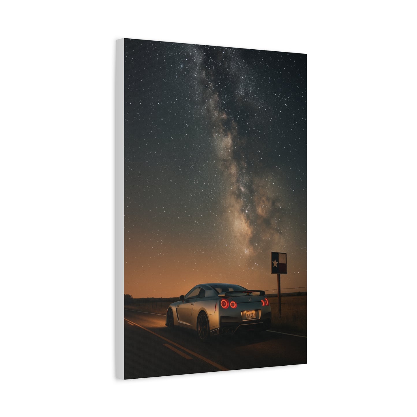 Canvas Print - Nissan GTR R35 Under Night Sky