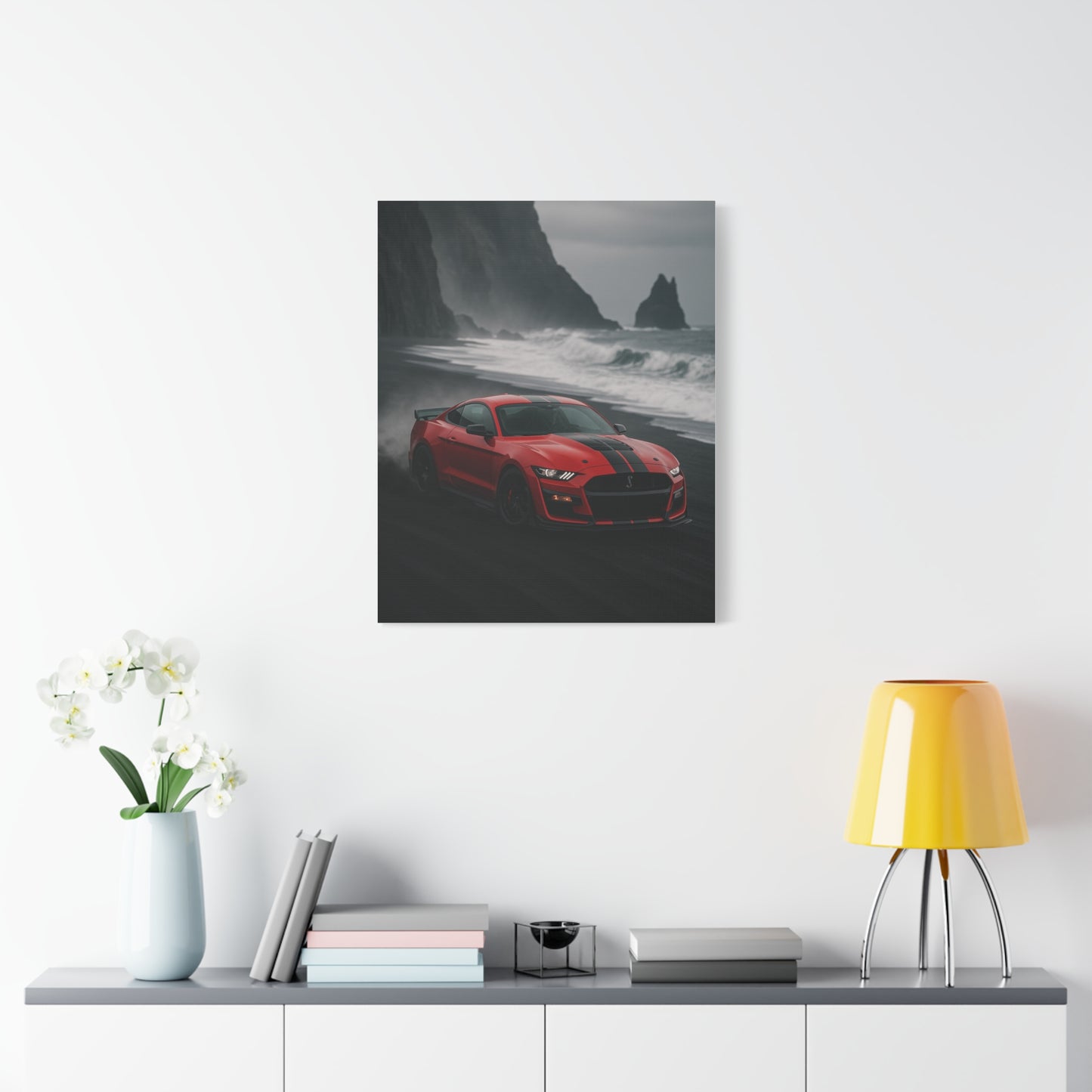 Canvas Print - Ford Shelby GT500 Volcanic Beach Scene