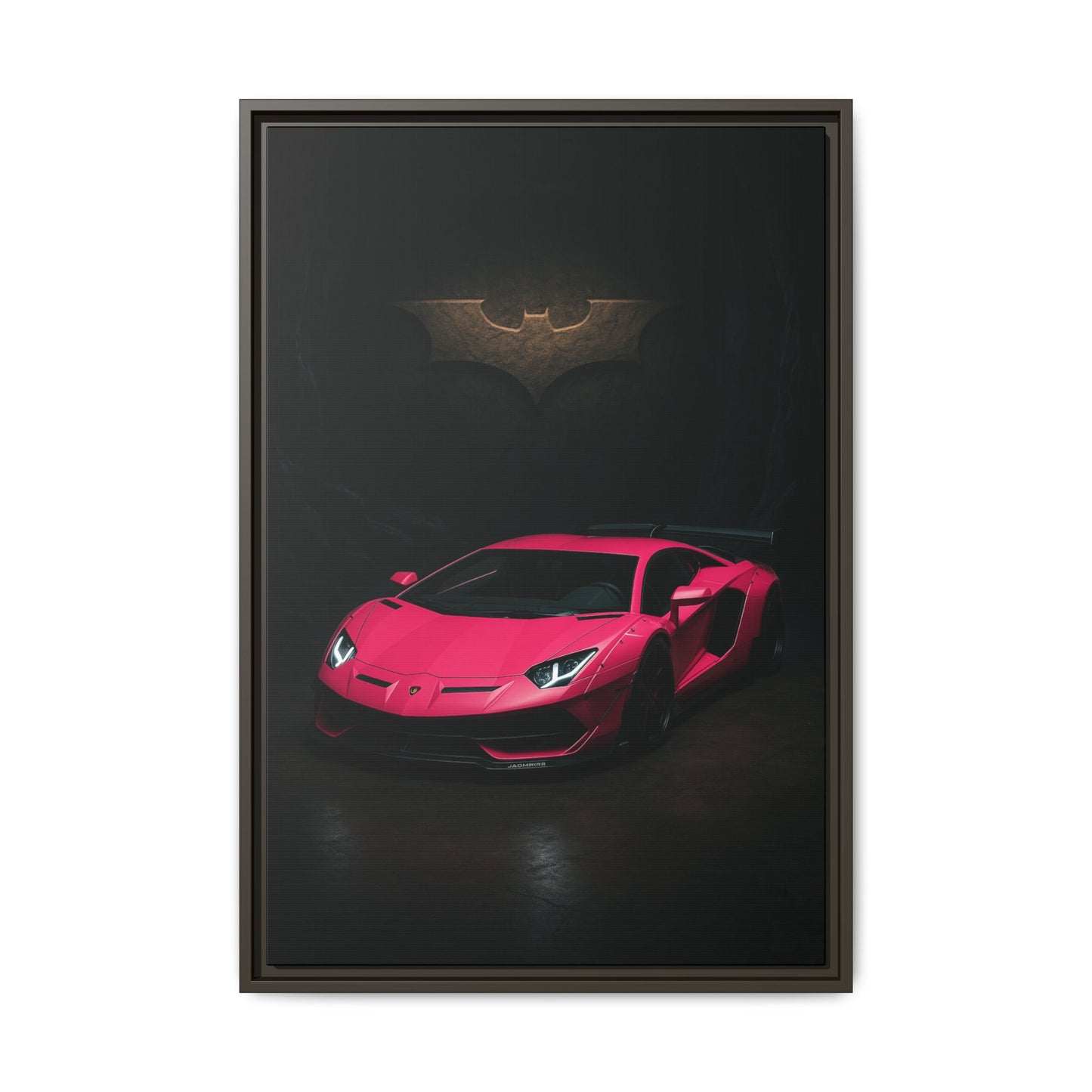 Pink Liberty Walk Wide Body Lamborghini Aventador Matte Canvas Framed