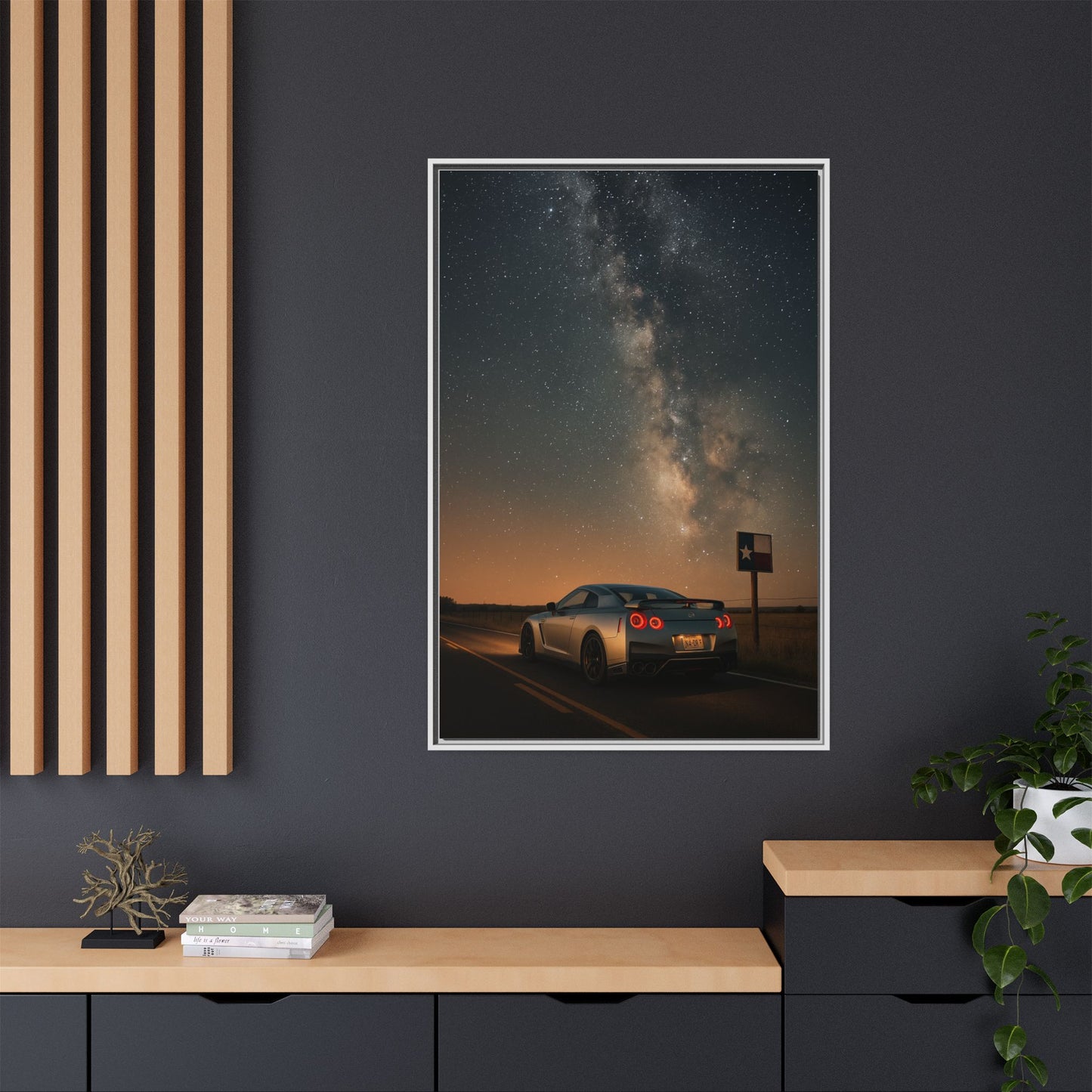 Canvas Print - Nissan GTR R35 Under Night Sky