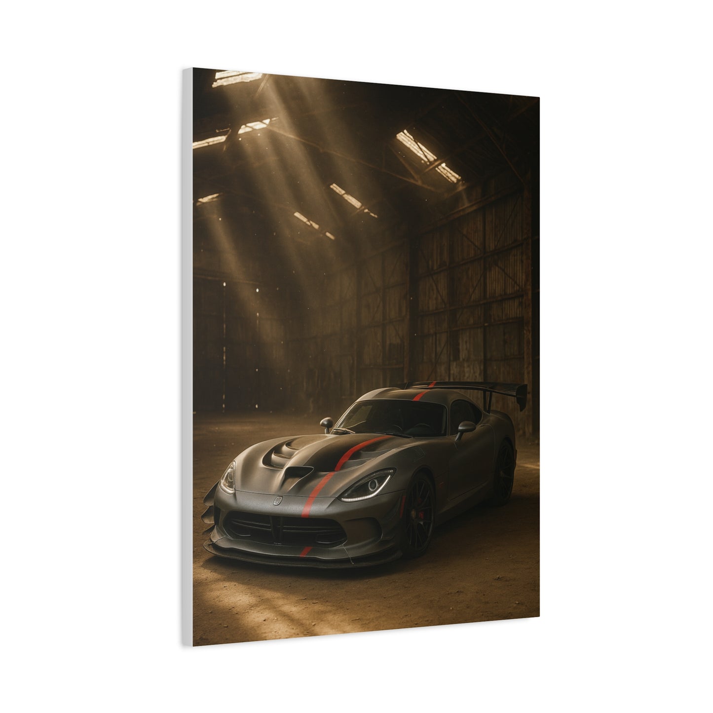Canvas Print Dodge Viper ACR Vintage Car in Barn