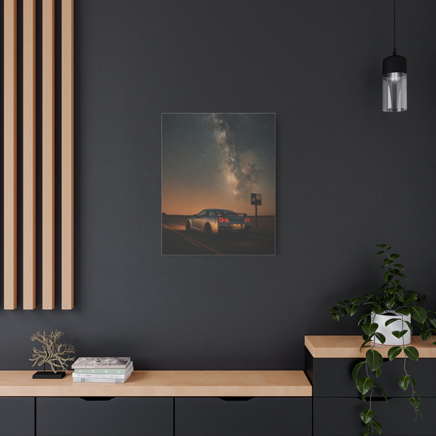 Canvas Print - Nissan GTR R35 Under Night Sky