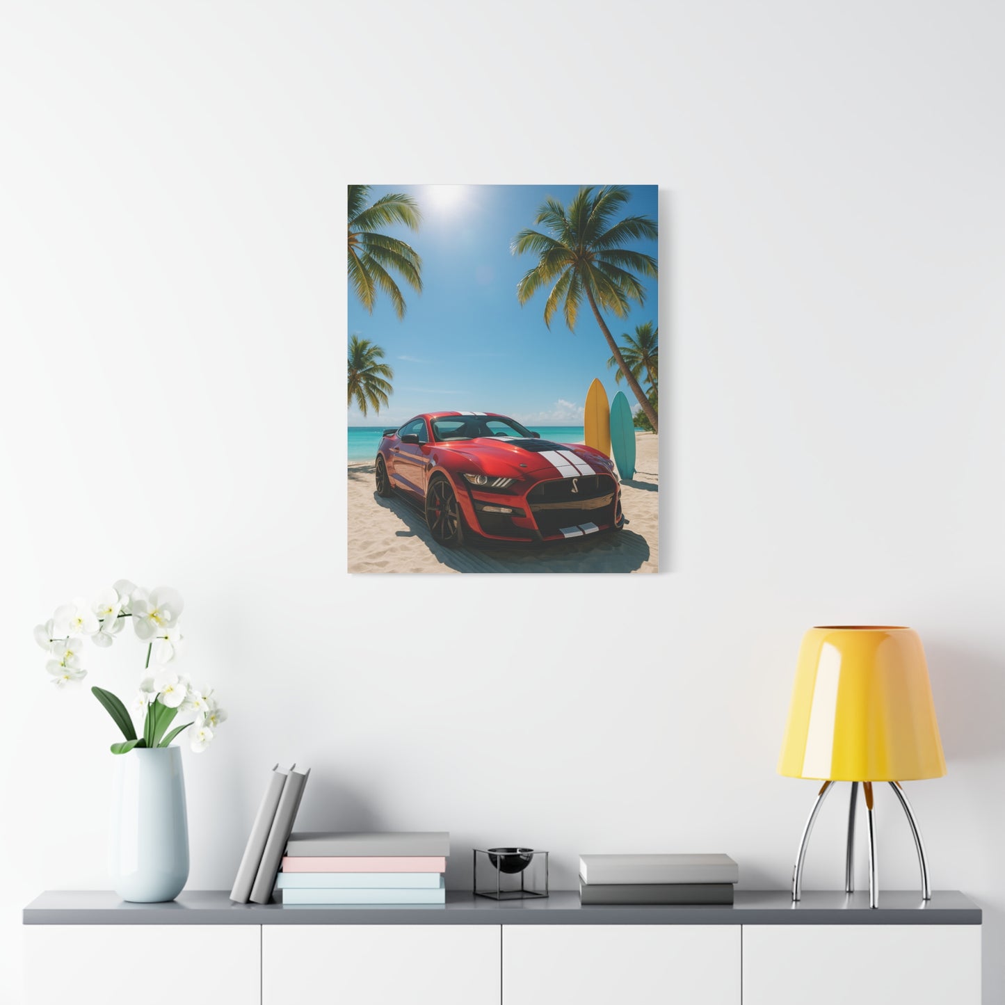 Canvas Print - Ford Shelby GT500 Beach Scene