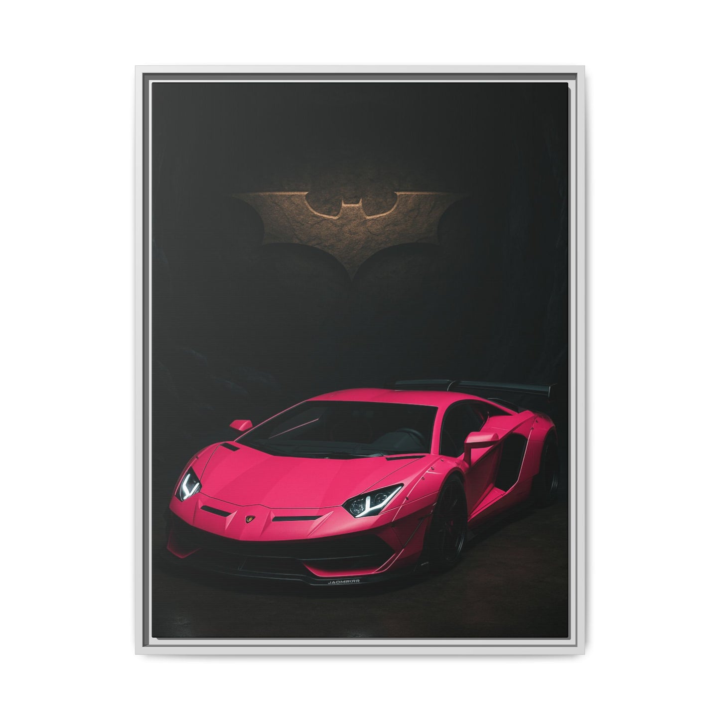 Pink Liberty Walk Wide Body Lamborghini Aventador Matte Canvas Framed