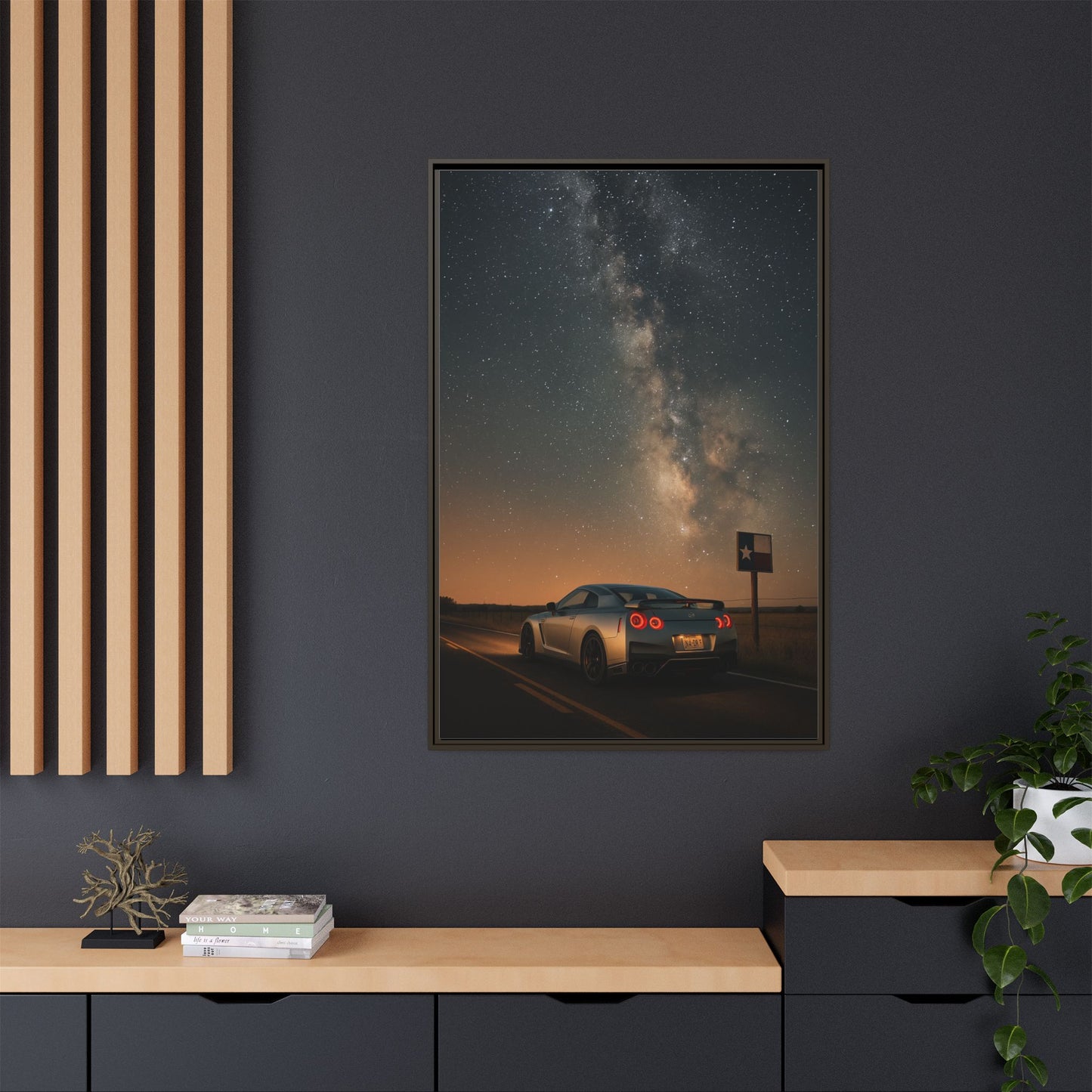 Canvas Print - Nissan GTR R35 Under Night Sky