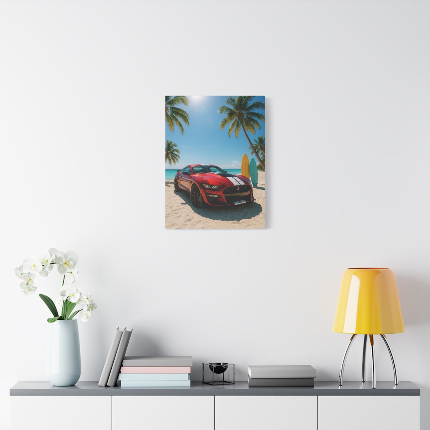 Canvas Print - Ford Shelby GT500 Beach Scene