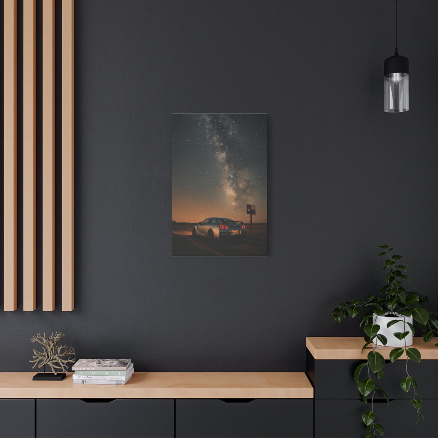 Canvas Print - Nissan GTR R35 Under Night Sky